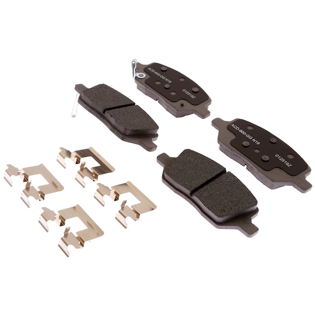 ACDelco Silver Ceramic Rear Disc Brake Pad Set with Clips