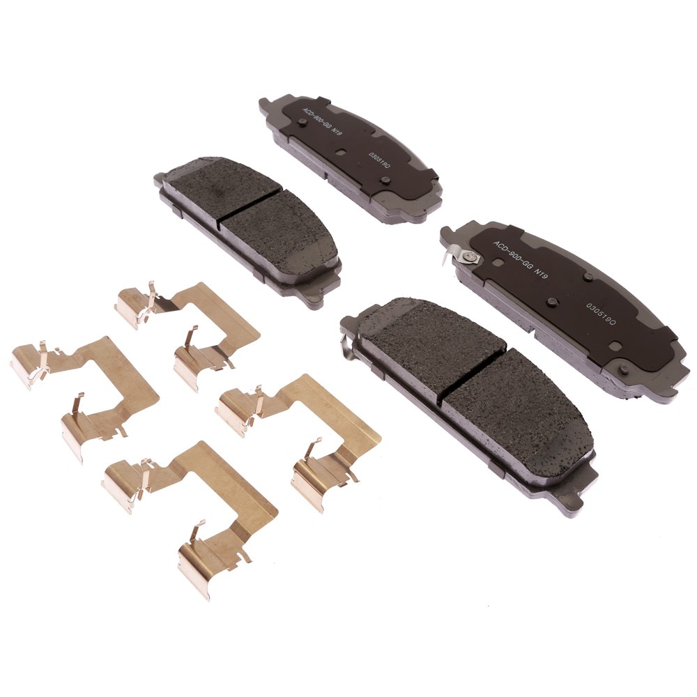 ACDelco Silver Ceramic Front Disc Brake Pad Set with Clips