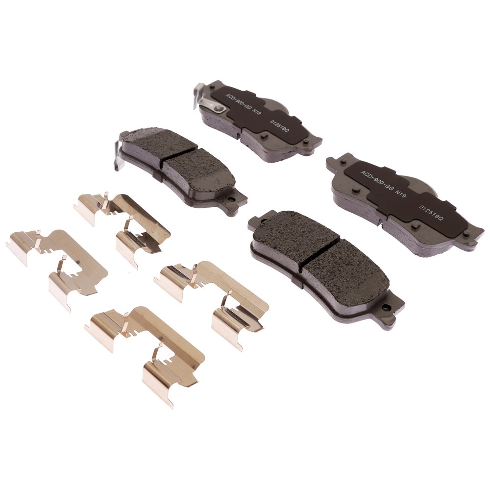 ACDelco Silver Ceramic Rear Disc Brake Pad Set with Clips