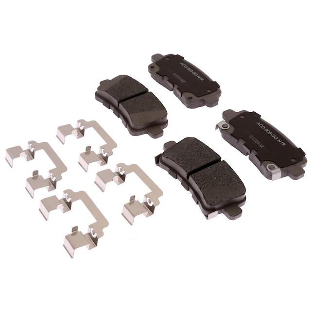 ACDelco Silver Ceramic Rear Disc Brake Pad Set with Clips