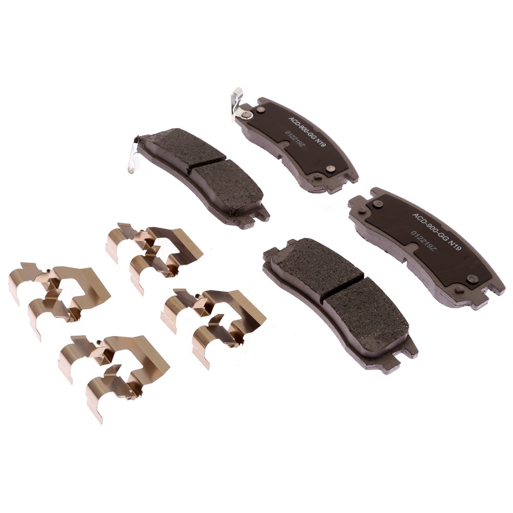 ACDelco Silver Ceramic Rear Disc Brake Pad Set with Clips
