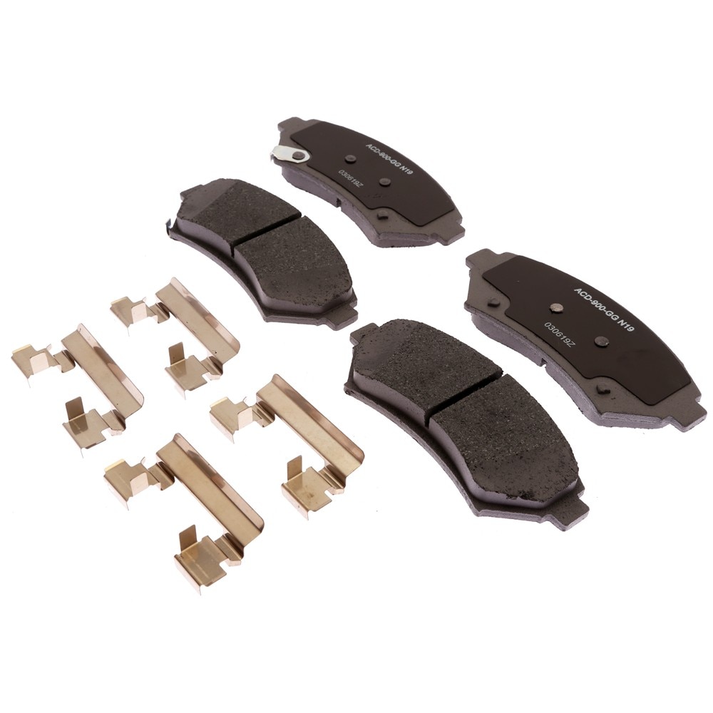 ACDelco Silver Ceramic Front Disc Brake Pad Set with Clips