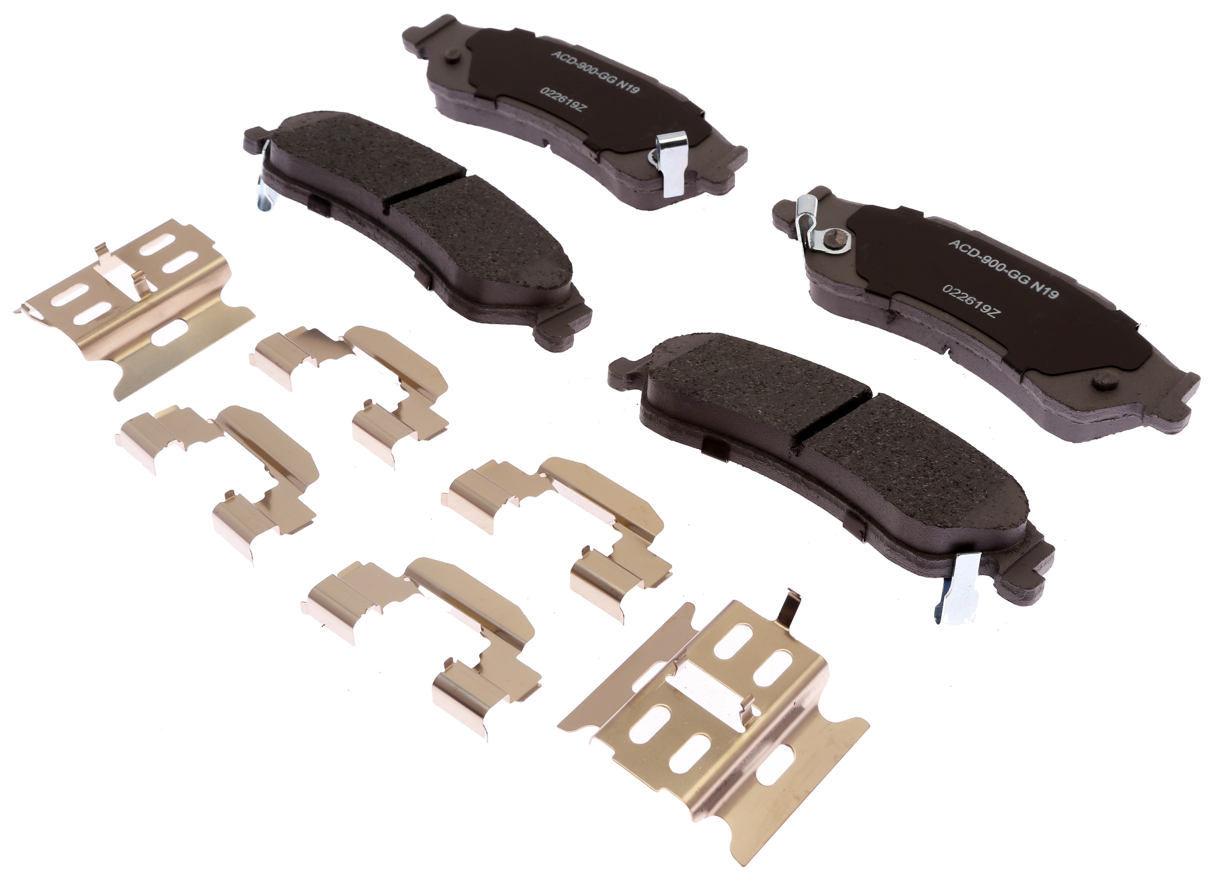 ACDelco Silver Ceramic Rear Disc Brake Pad Set with Clips