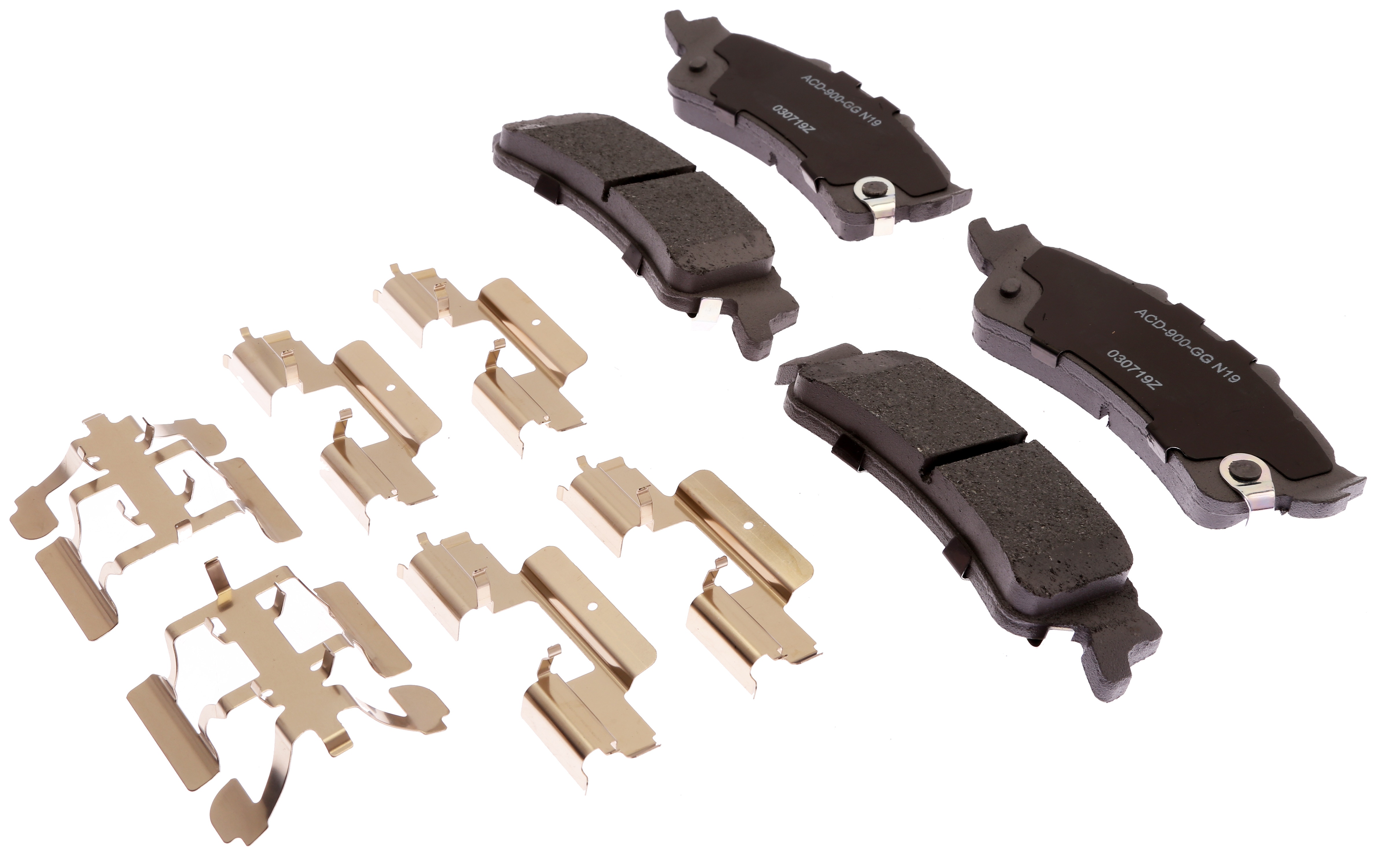ACDelco Silver Ceramic Rear Disc Brake Pad Set with Clips