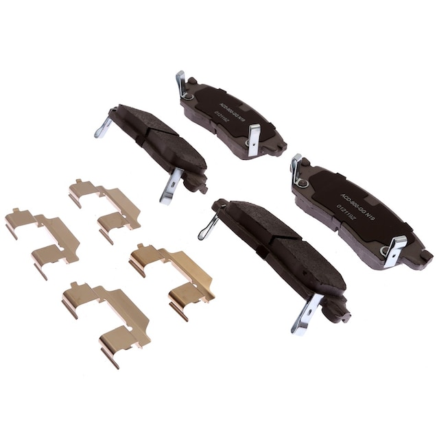 ACDelco Silver Ceramic Rear Disc Brake Pad Set with Clips