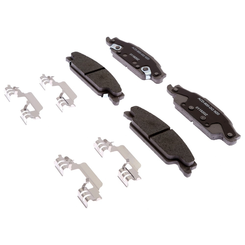 ACDelco Silver Ceramic Rear Disc Brake Pad Set with Clips