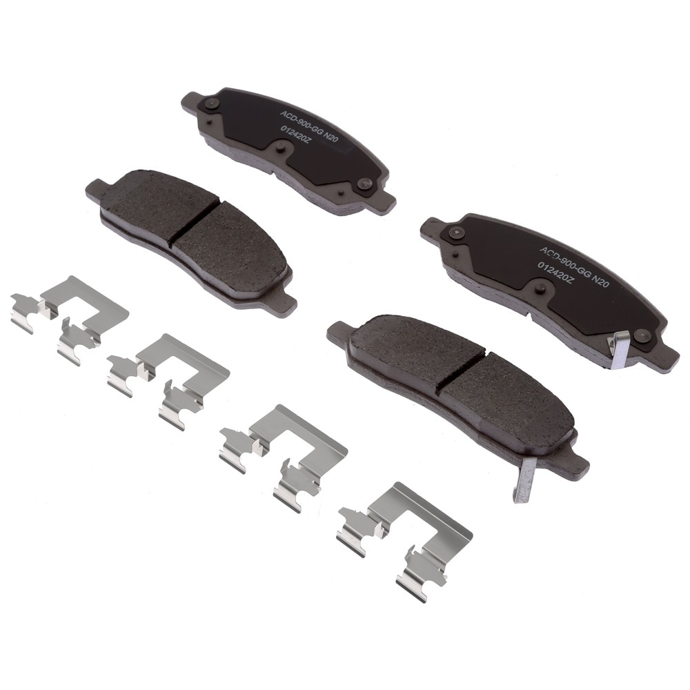 ACDelco Silver Ceramic Rear Disc Brake Pad Set with Clips