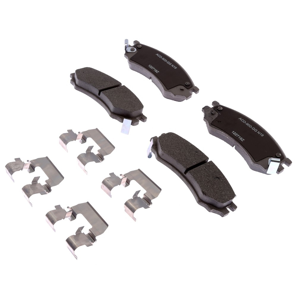 ACDelco Silver Ceramic Front Disc Brake Pad Set with Clips