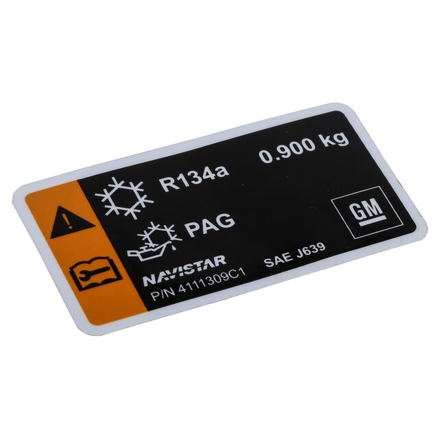 GM Genuine Parts Air Conditioning System Information Label