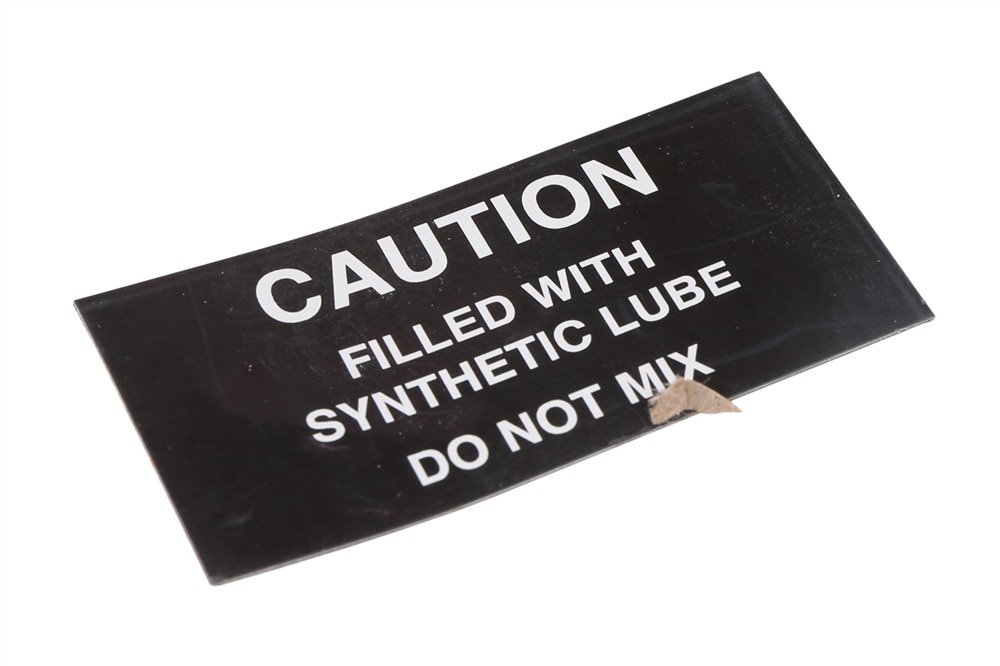GM Genuine Parts Rear Axle Lubrication Info Tag