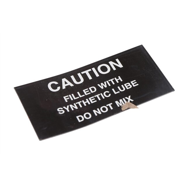 GM Genuine Parts Rear Axle Lubrication Info Tag