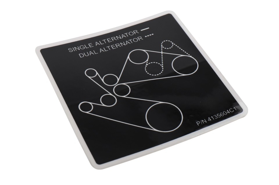 GM Genuine Parts Accessory Belt Routing Label
