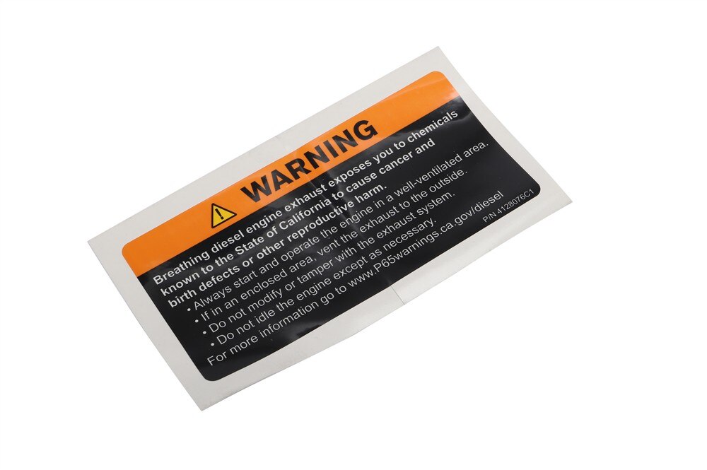 GM Genuine Parts Carbon Monoxide Caution Label