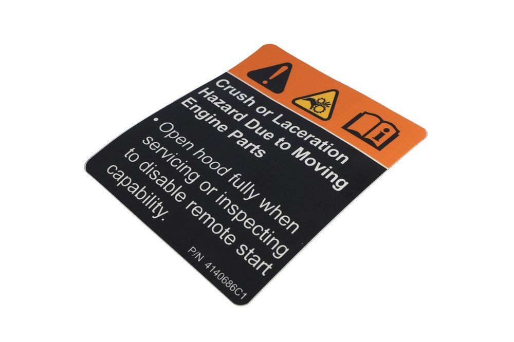 GM Genuine Parts Hood Hold Open Release Caution Label