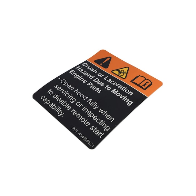 GM Genuine Parts Hood Hold Open Release Caution Label