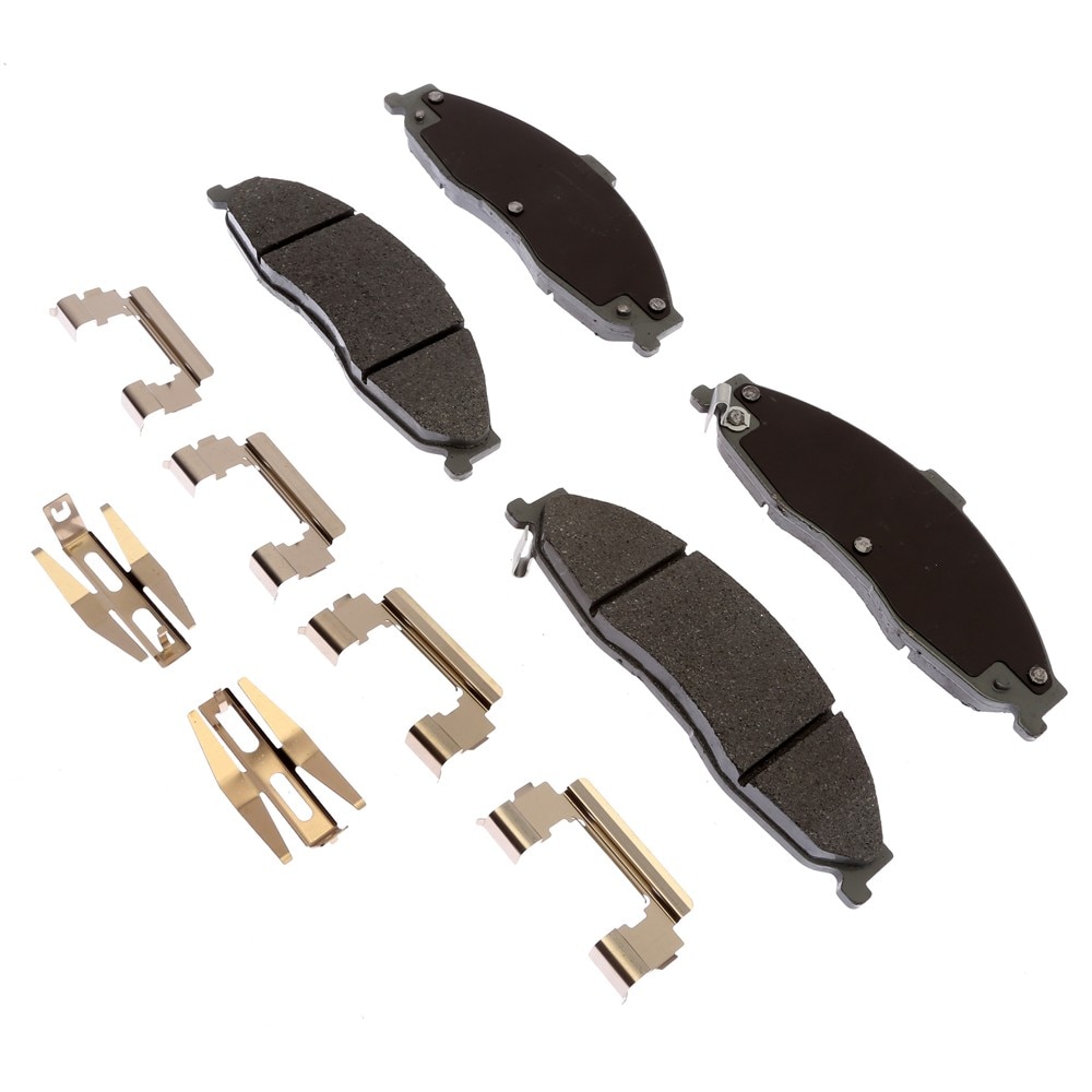 ACDelco Silver Ceramic Front Disc Brake Pad Set with Springs and Clips