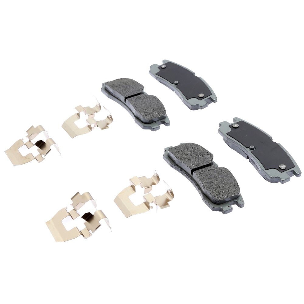 ACDelco Silver Ceramic Rear Disc Brake Pad Kit with Clips