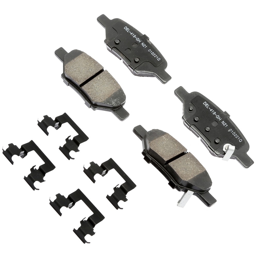 ACDelco Gold Ceramic Rear Disc Brake Pad Kit with Clips