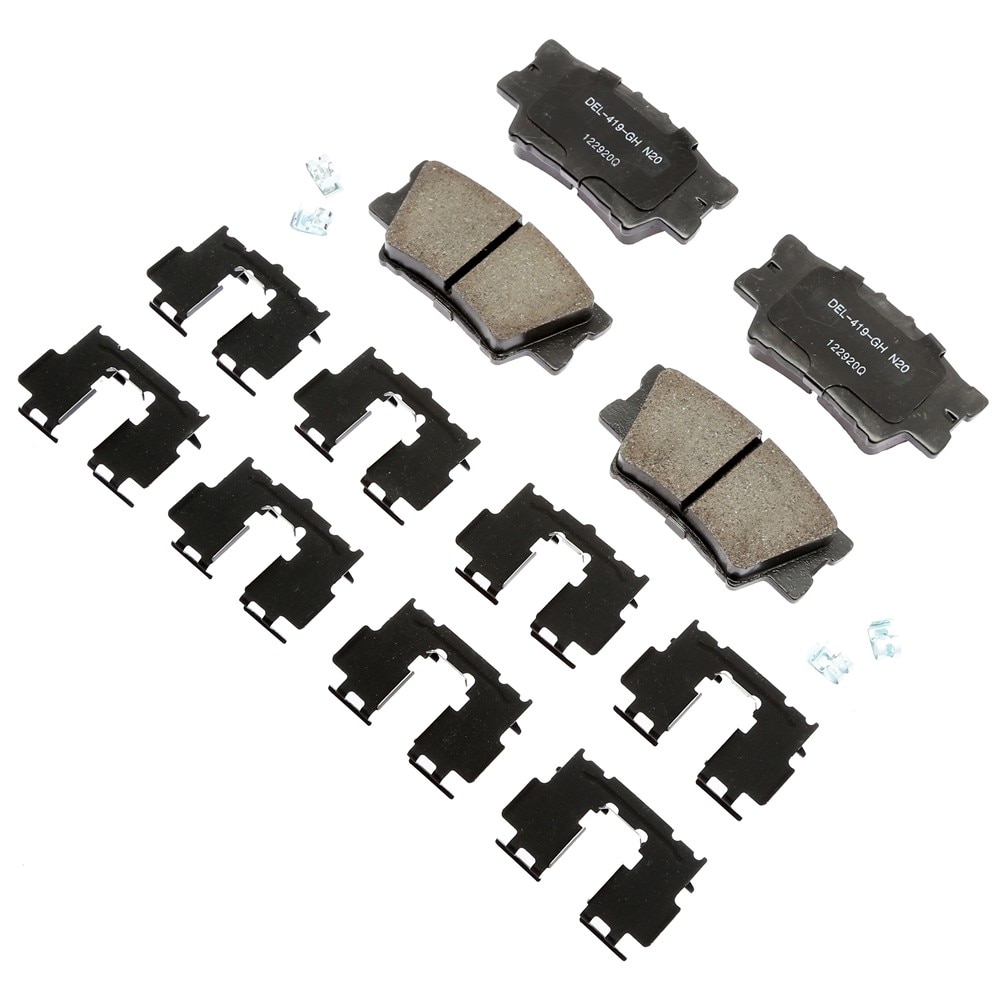 ACDelco Gold Ceramic Rear Disc Brake Pad Kit with Clips
