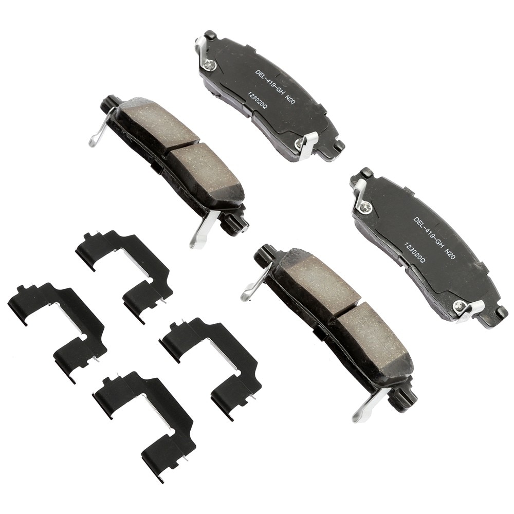 ACDelco Gold Ceramic Rear Disc Brake Pad Kit with Clips