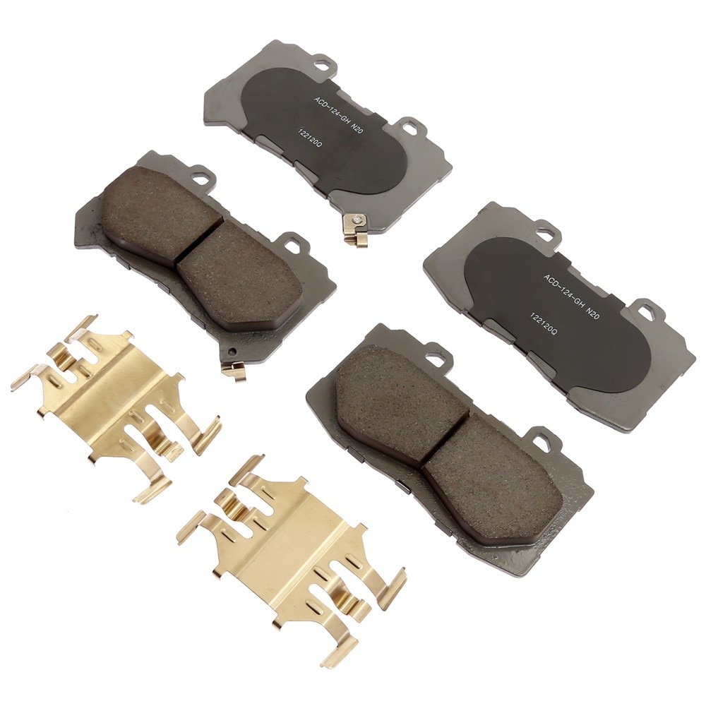 ACDelco Silver Ceramic Front Disc Brake Pad Kit with Springs
