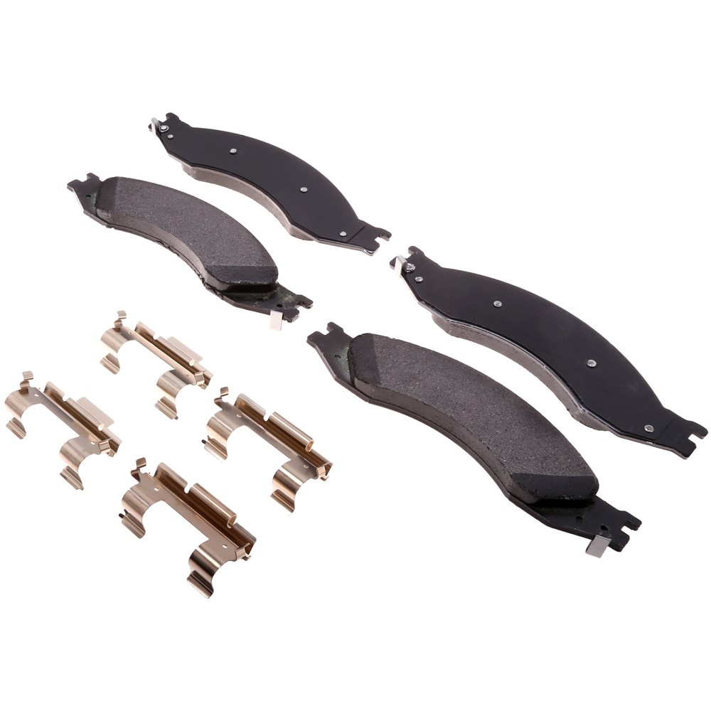 ACDelco Gold Semi-Metallic Front and Rear Disc Brake Pad Set with Clips