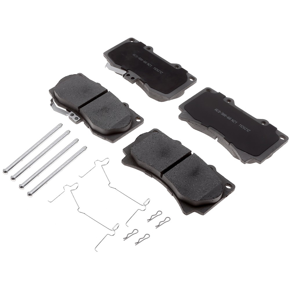 ACDelco Silver Ceramic Front Disc Brake Pad Kit with Pins, Springs, and Cotter Keys