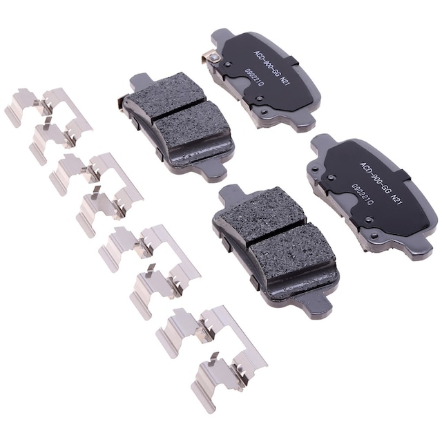 ACDelco Silver Ceramic Rear Disc Brake Pad Kit with Clips