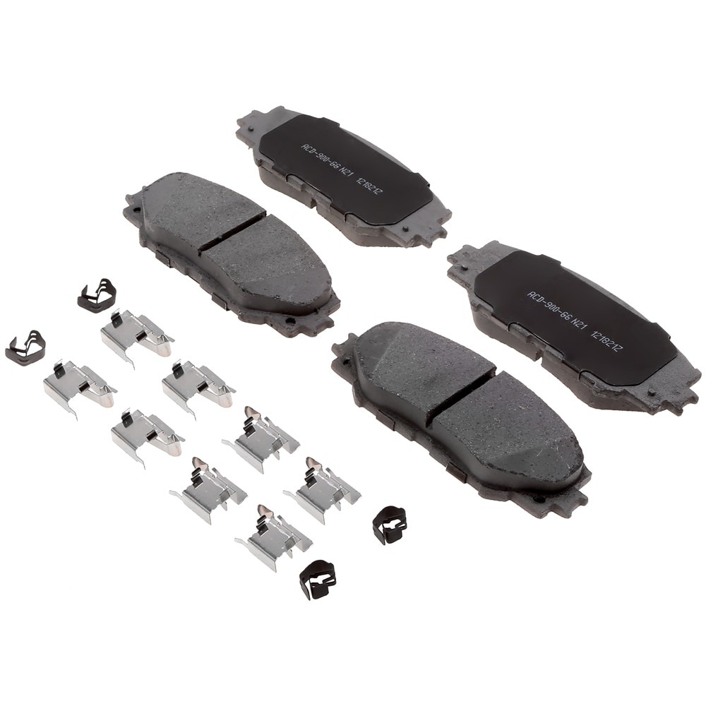 ACDelco Silver Ceramic Front Disc Brake Pad Set with Clips