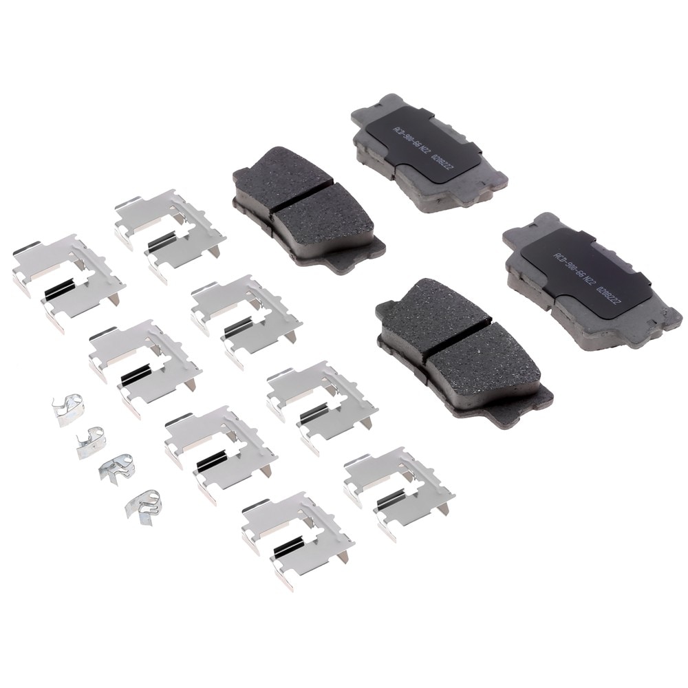 ACDelco Silver Ceramic Rear Disc Brake Pad Set with Clips