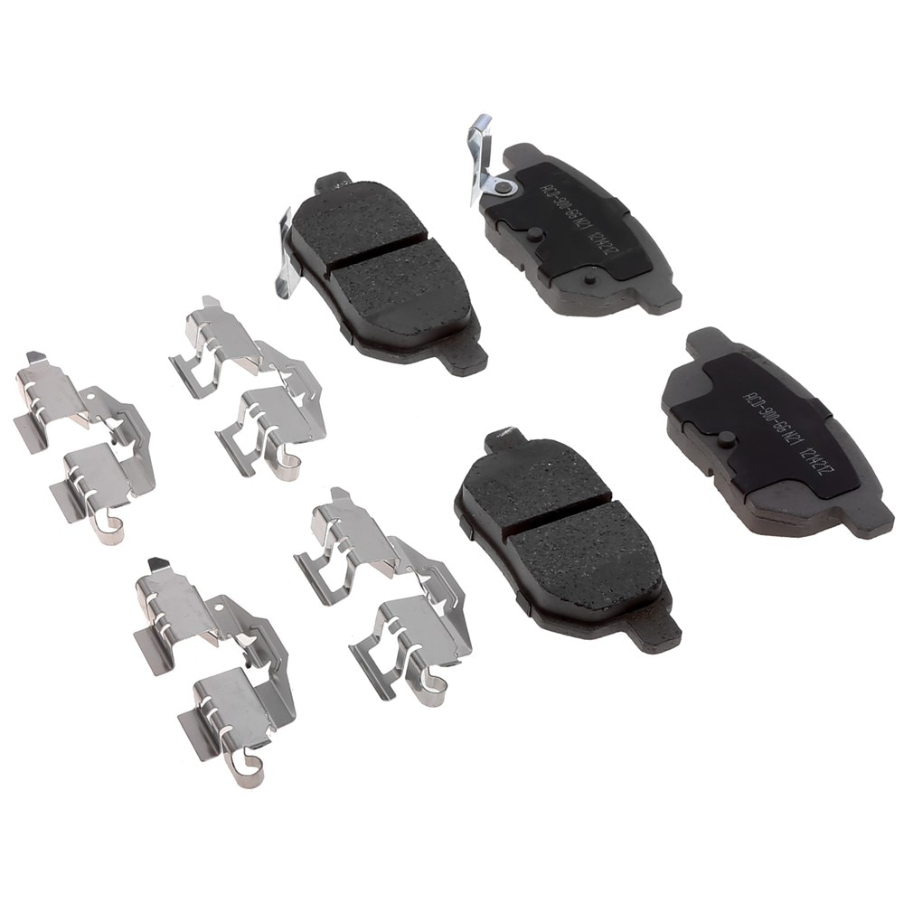ACDelco Silver Ceramic Rear Disc Brake Pad Set with Clips
