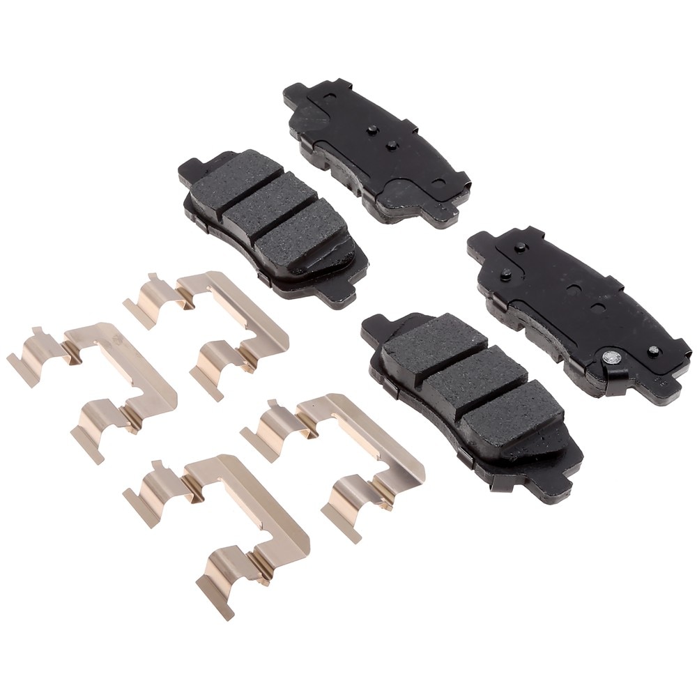 ACDelco Silver Ceramic Rear Disc Brake Pad Set with Clips