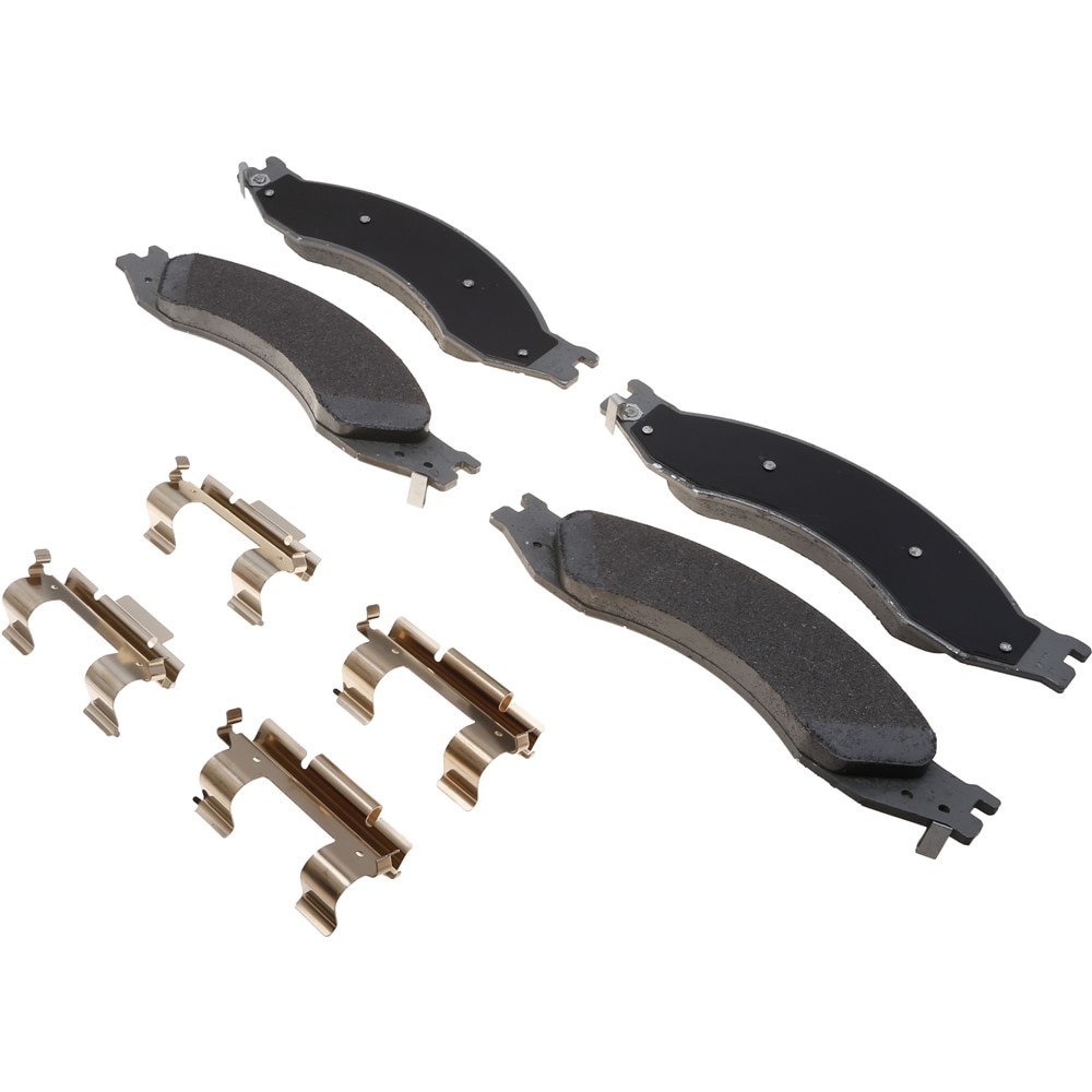 ACDelco Silver Semi-Metallic Front and Rear Disc Brake Pad Set with Clips