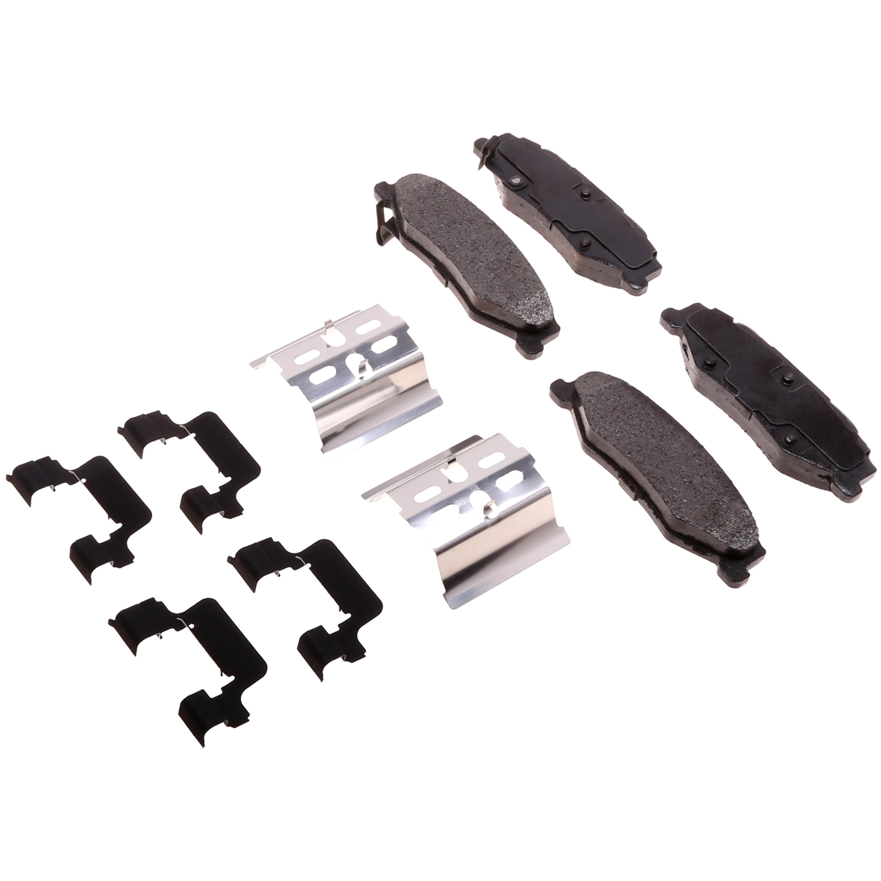ACDelco Gold Semi-Metallic Rear Disc Brake Pad Set with Clips and Springs