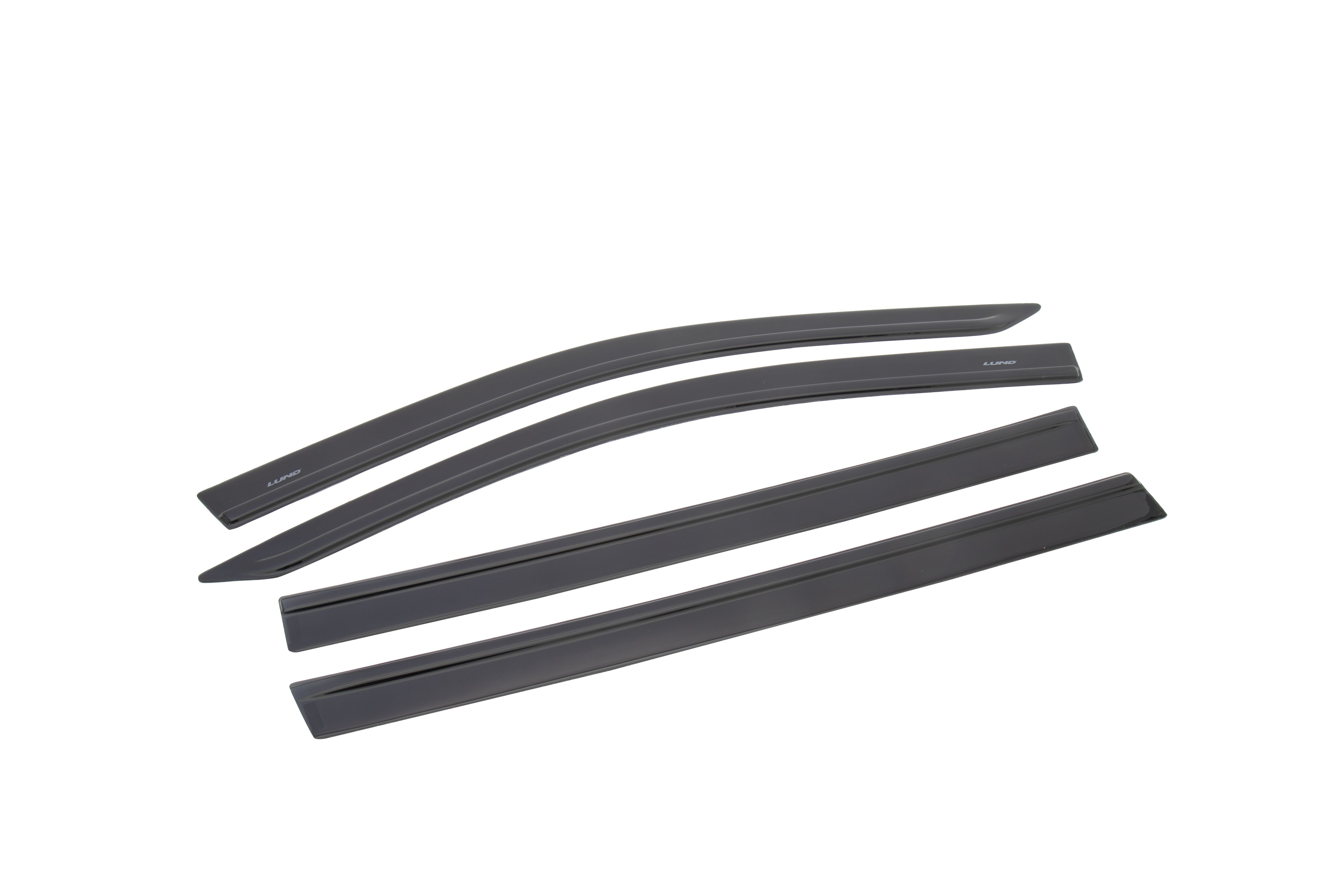 Low Profile Tape-On Side Window Deflector in Smoke Black by LUND® - Associated Accessories