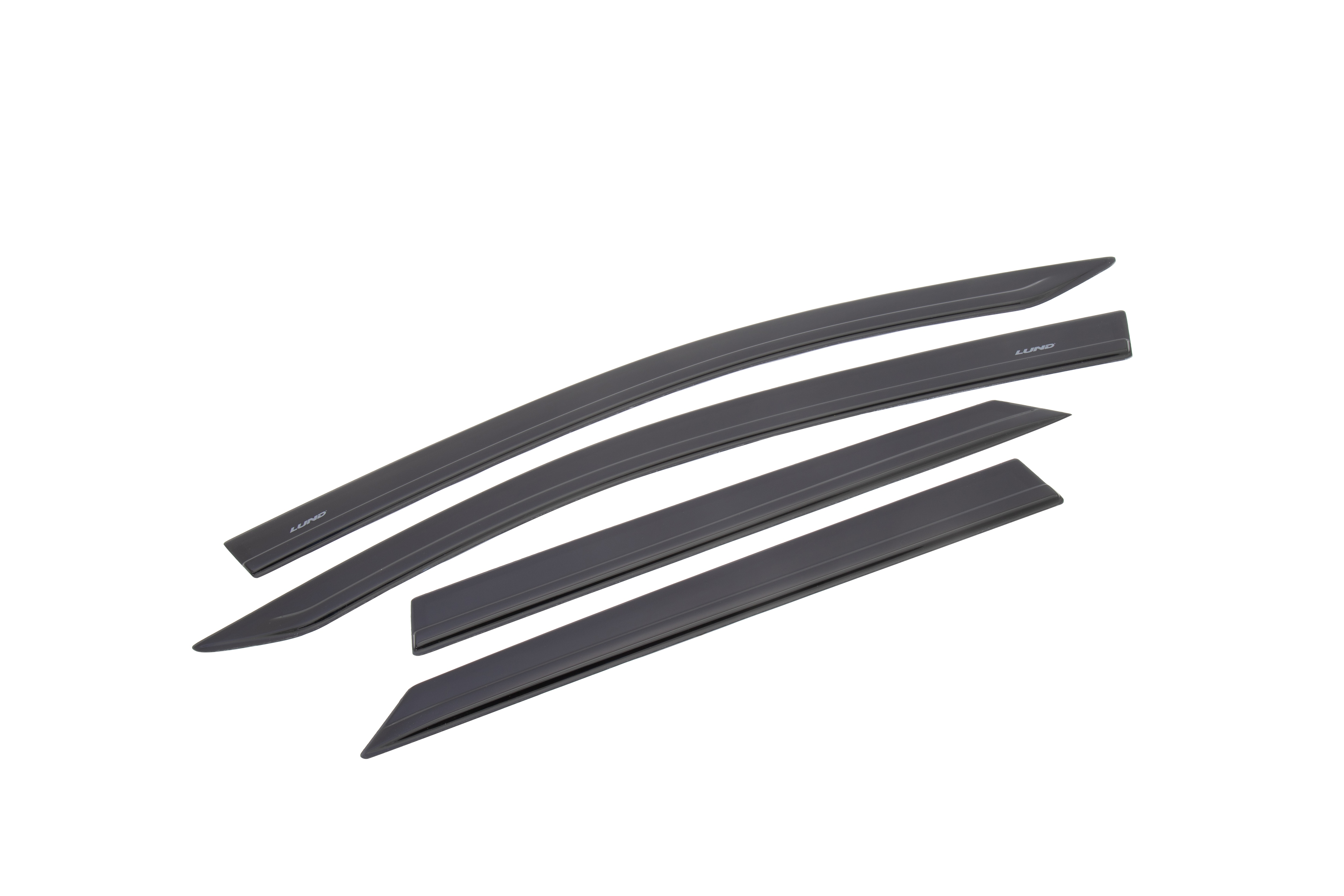 Low Profile Tape-On Side Window Deflector in Smoke Black by LUND® - Associated Accessories
