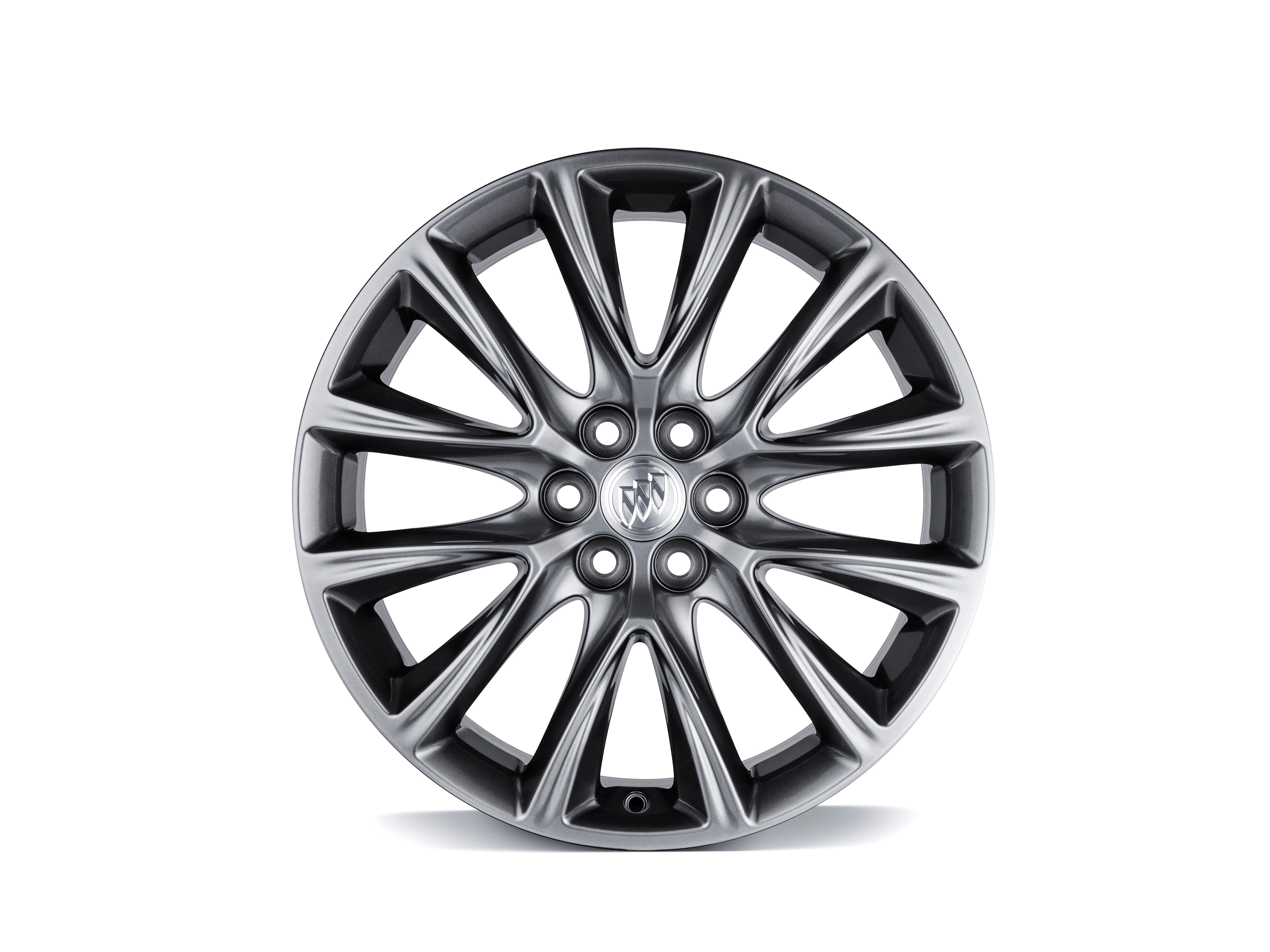 20 x 8-Inch 6-Split-Spoke Wheel Package in Midnight Silver
