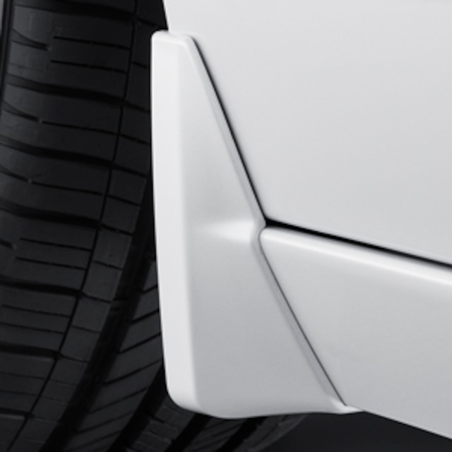 Front Splash Guards in Crystal White Tricoat