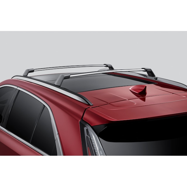 Cadillac Roof Rack Cross Rail Package in Satin Chrome | 84486224 