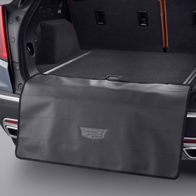 Rear Bumper Protector in Black with Cadillac Logo