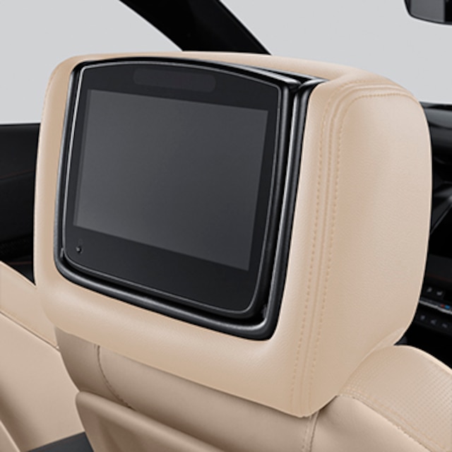 Rear-Seat Infotainment System with DVD Player in Sahara Beige Leatherette