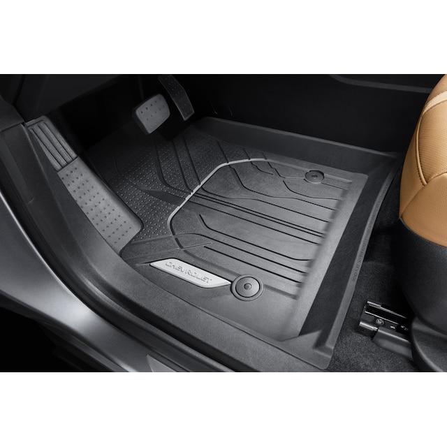 First-Row Premium All-Weather Floor Liner in Jet Black with Chevrolet Script