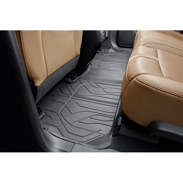 Second-Row Interlocking Premium All-Weather Floor Liners in Jet Black