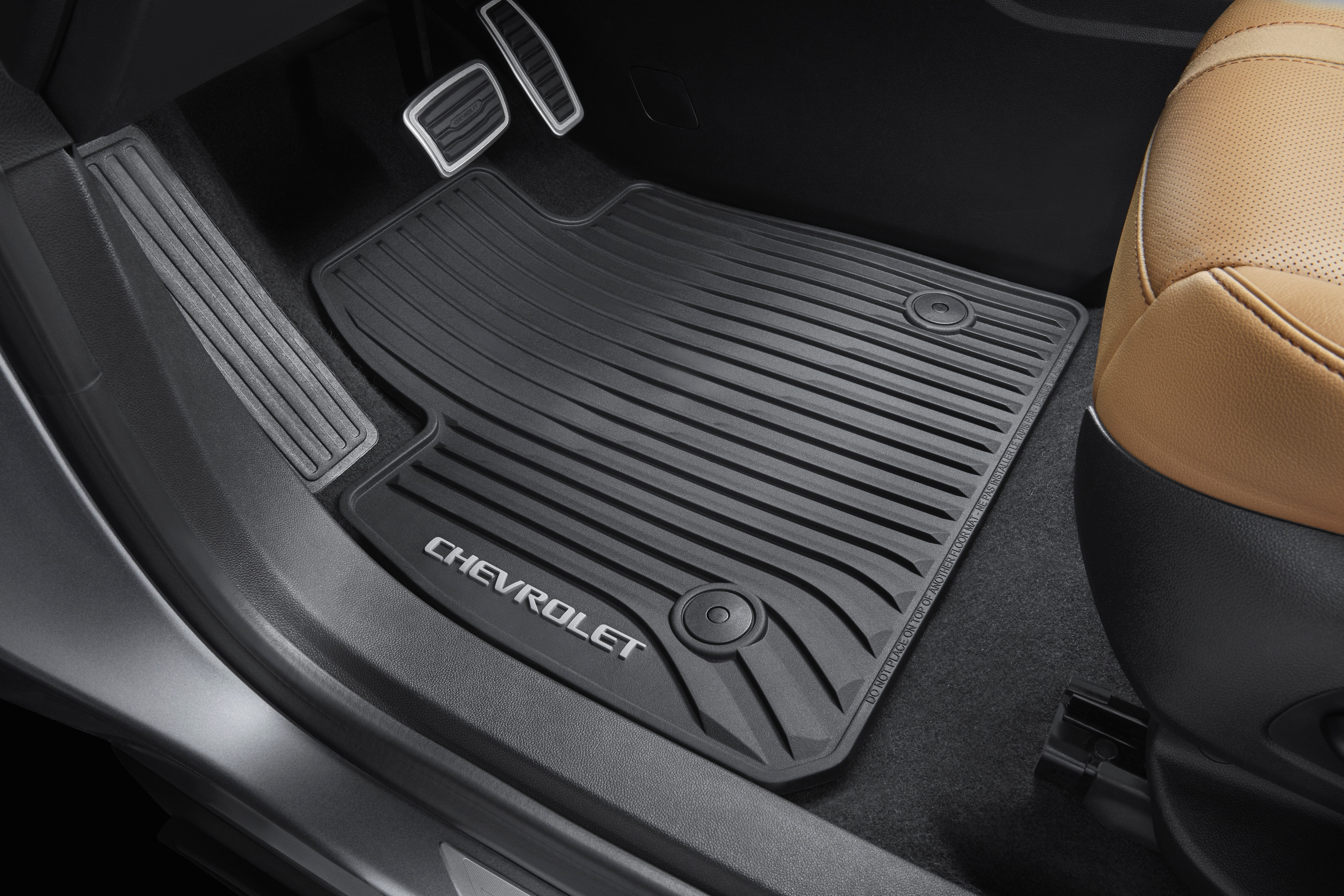 First-Row Premium All-Weather Floor Mats in Jet Black with Chevrolet Script