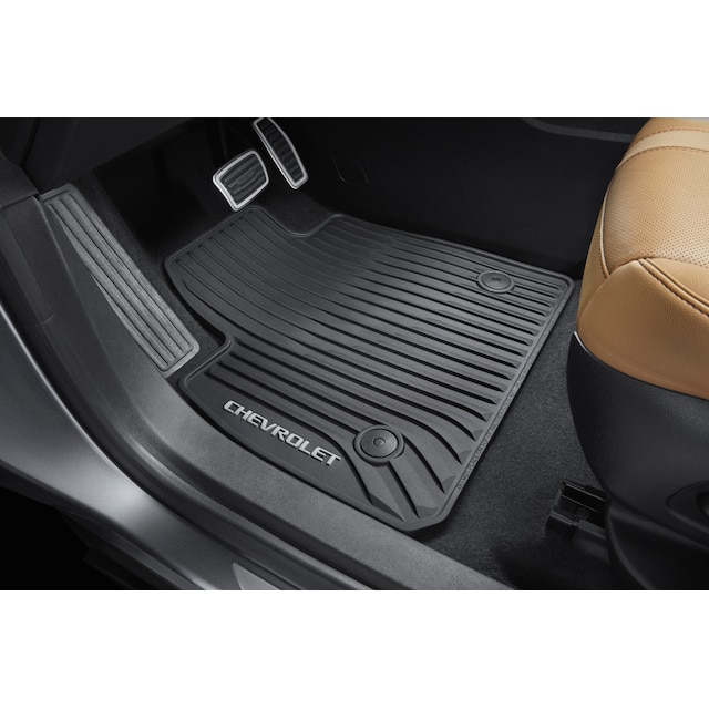 First-Row Premium All-Weather Floor Mats in Jet Black with Chevrolet Script