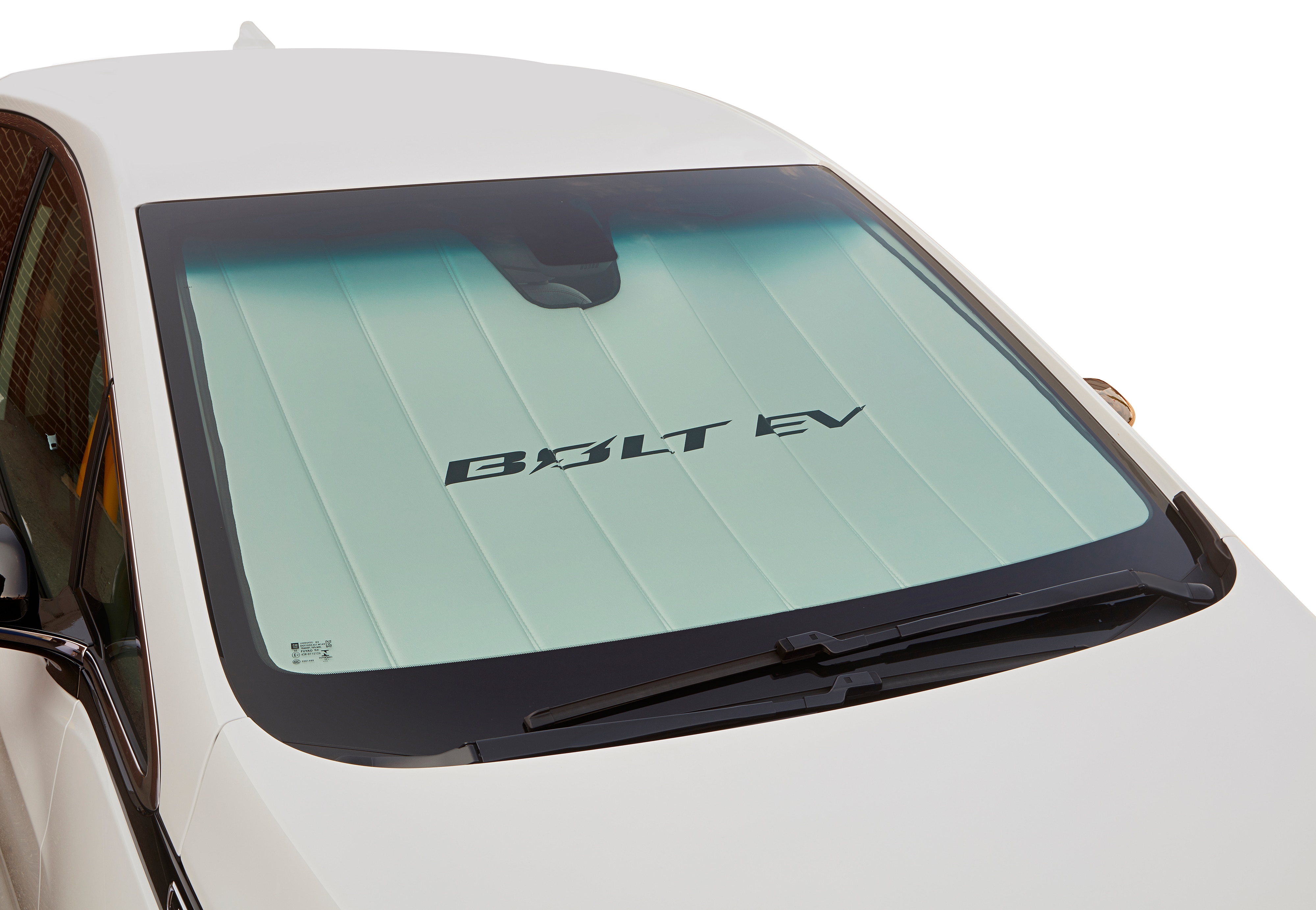 Front Sunshade Package in Gray with Bolt EV Script