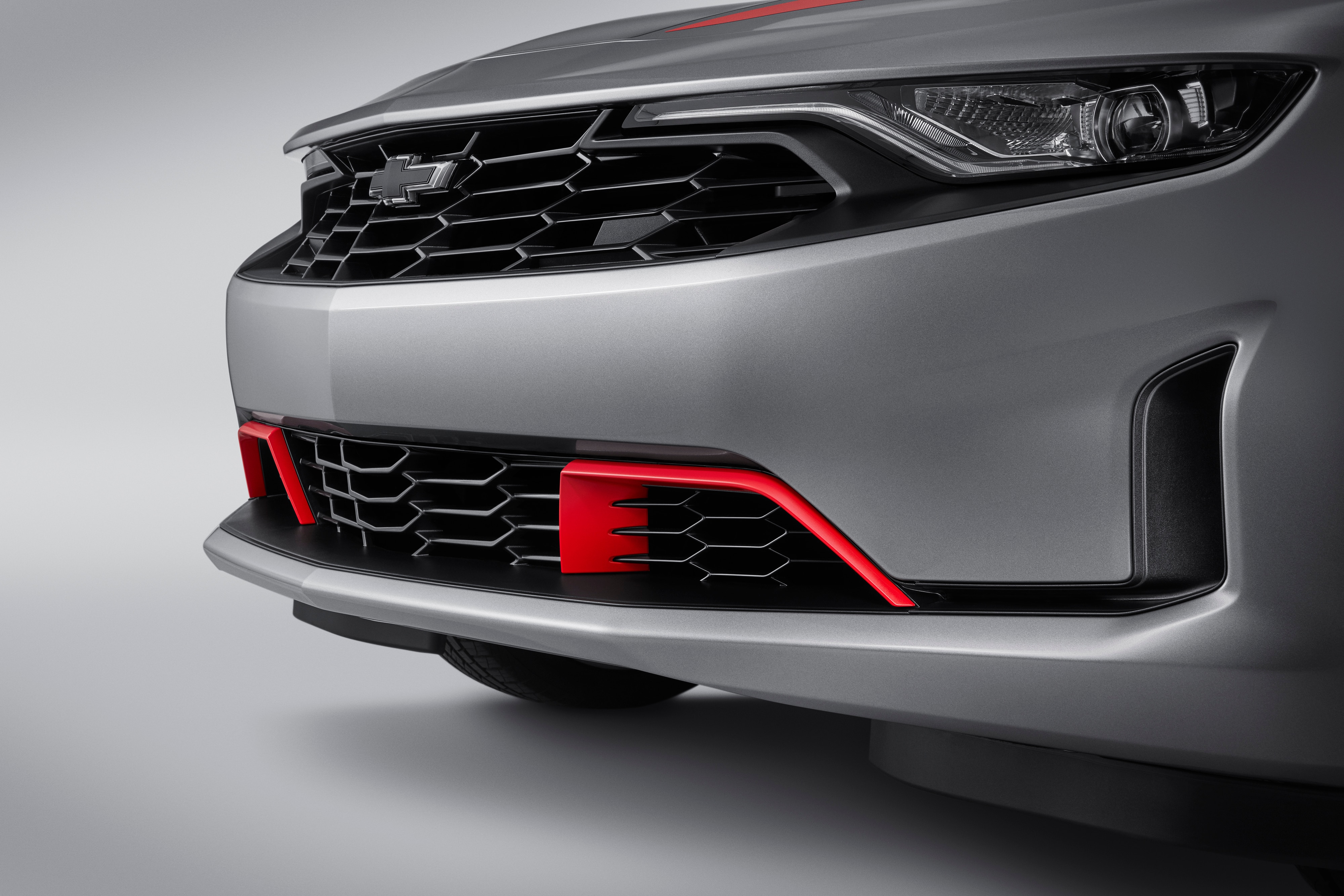 Grille in Black with Red Hot Inserts