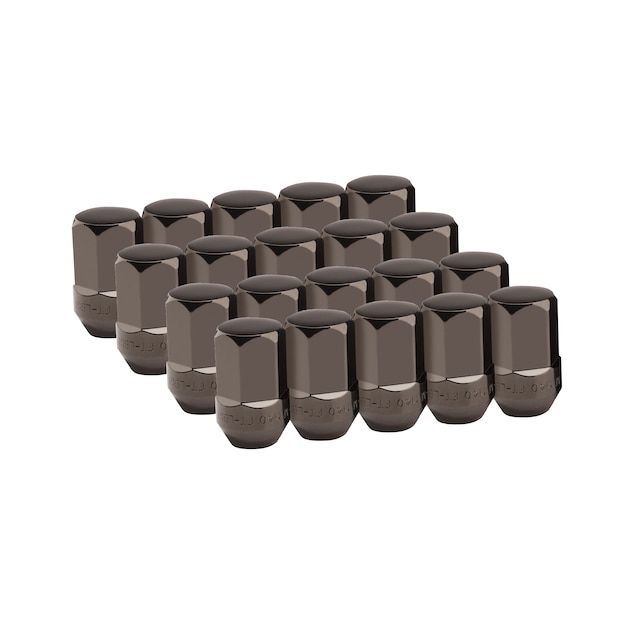 Pack of 20 Lug Nuts in Black