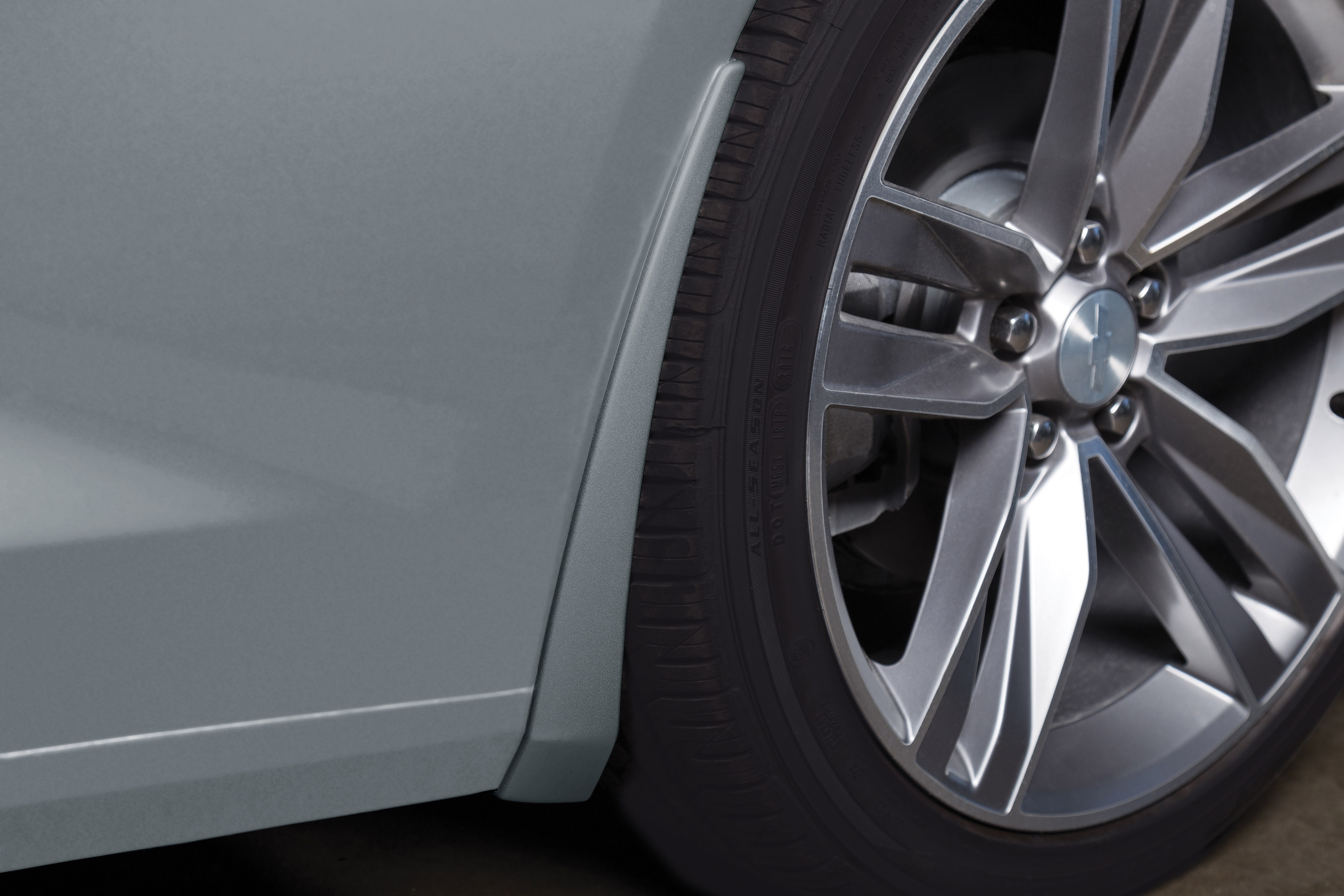 Front Splash Guards in Satin Steel Metallic