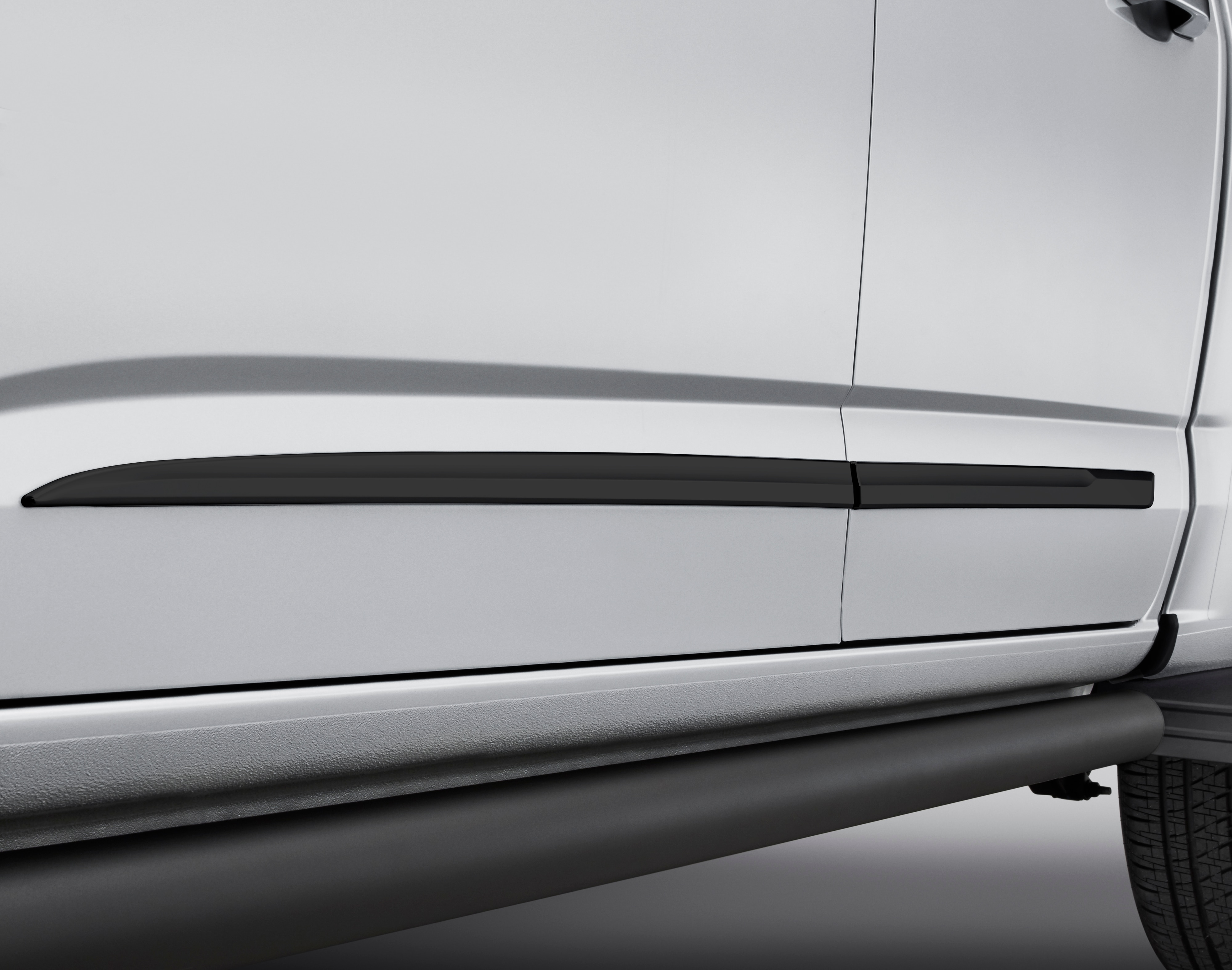 Extended Cab Door Moldings in Black